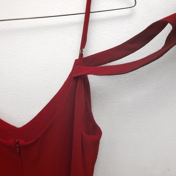 Wayf Luna Off Shoulder Red Dress - Picture 5 of 7